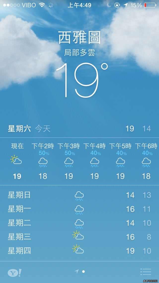其實iOS 7的天氣蠻漂亮的