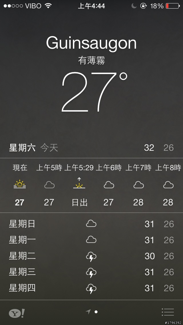 其實iOS 7的天氣蠻漂亮的
