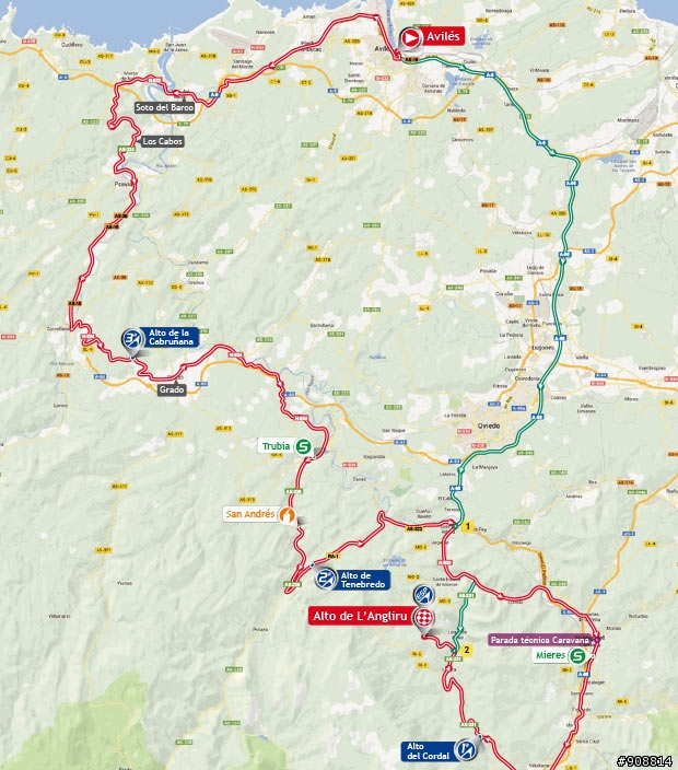 2013 Vuelta, 環西班牙大賽, 第20站, Avilés → Alto de L´Angliru, 142.2公里