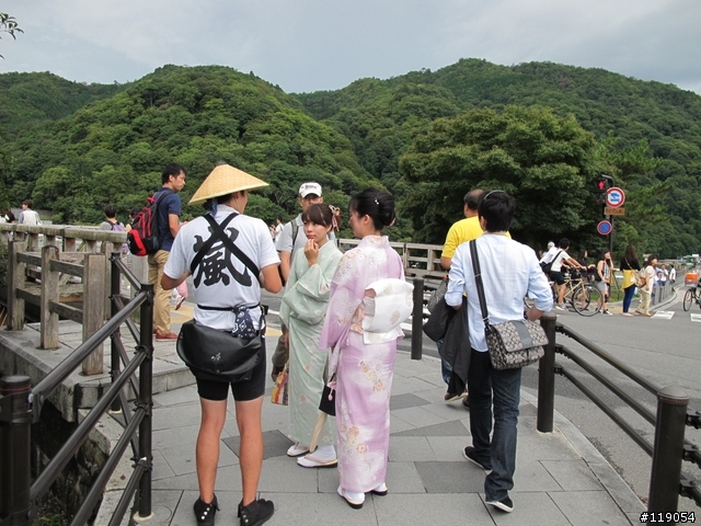 嵐山渡月橋大淹水~~