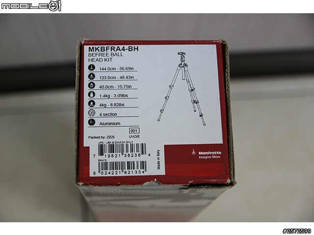 [開箱文] Manfrotto befree 新手腳架開箱文