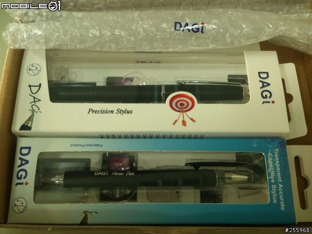 [小小開箱分享]DAGi P602 (精準電容螢幕觸控筆+三菱uni 0.38中性筆)