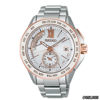想買SEIKO BRIGHTZ世界時區4局電波腕錶-IP黑x玫瑰金/43mm 台灣限量30只!~真鑽/紅寶石鑲嵌