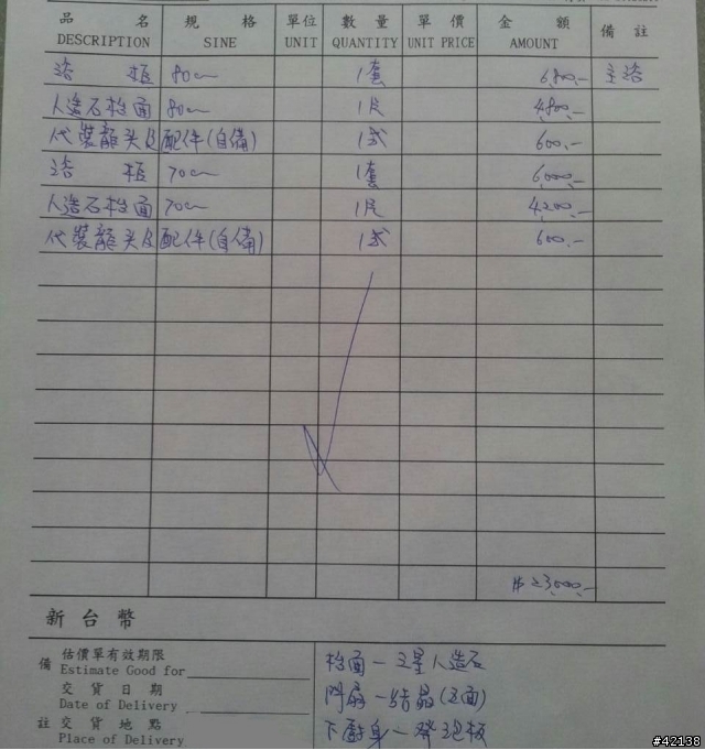 請教廚具估價 是否合理?
