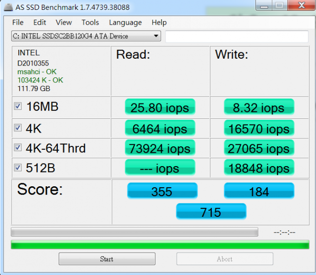 Intel SSD DC S3500 120G分享與簡測