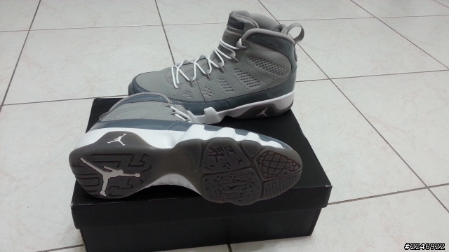 開箱~ AIR JORDAN RETRO 9 Cool Grey 小時候夢想~