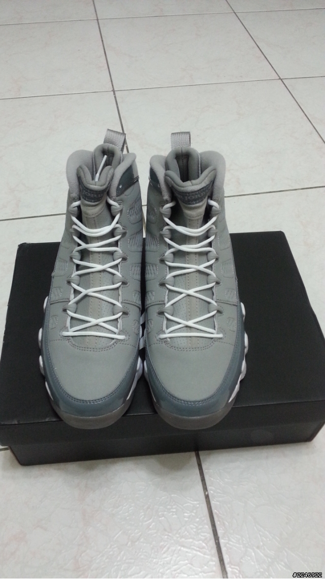 開箱~ AIR JORDAN RETRO 9 Cool Grey 小時候夢想~