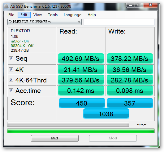 INTEL 520下課 ，新歡PLEXTOR M5P 256G!
