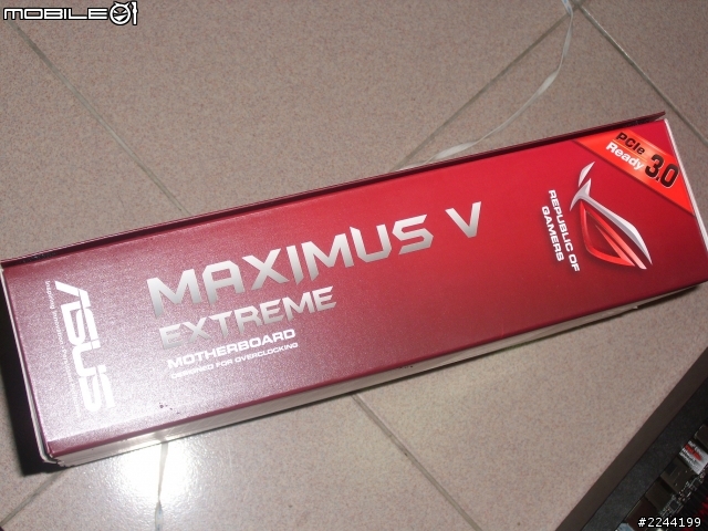 ［開箱］落海板王ASUS ROG Maximus V Extreme 搭配GTS450 SLI(*2) 實測 附上超頻4.7G(燒機)5.0G跑分 紀錄