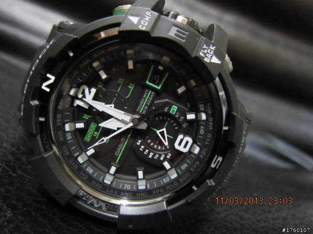 [開箱]CASIO G-SHOCK 太陽能電波飛行錶 GW-A1100-1A3 開箱