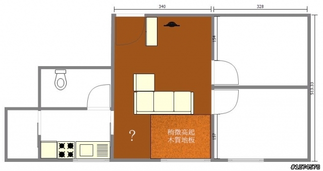 煩惱：怎麼擺設比較好（大客廳，小兩房）