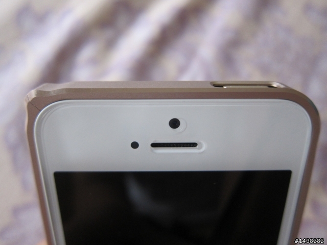 iPhone5S 金色邊框殼/Cross line