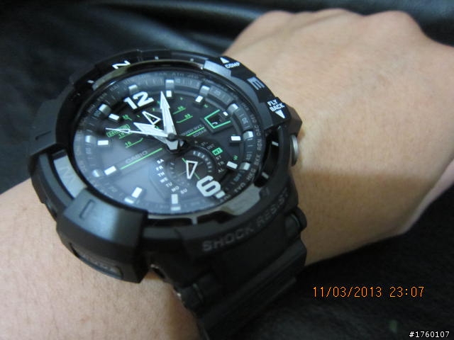 [開箱]CASIO G-SHOCK 太陽能電波飛行錶 GW-A1100-1A3 開箱