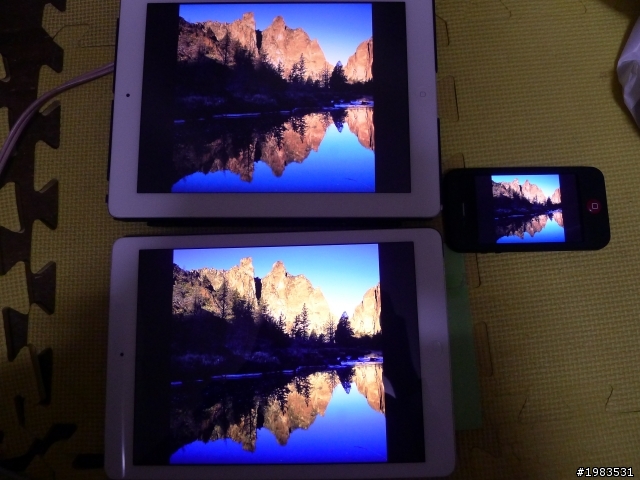 IPAD AIR畫面顏色差很多