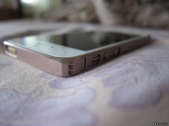 iPhone5S 金色邊框殼/Cross line