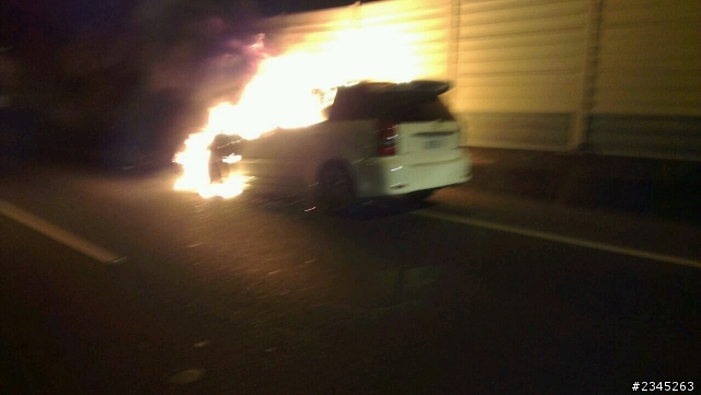 就在剛剛新北環快上的火燒車