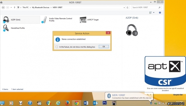 [12/20更新][開箱]SONY MDR-10RBT 藍芽耳罩式耳機 + Apple iOS也可聽 + aptX連線方法(Win 8.1)