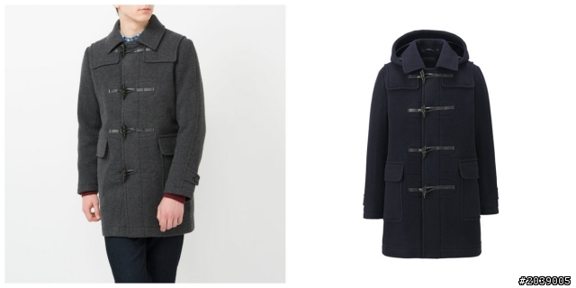 uniqlo 男裝羊毛混紡牛角釦大衣