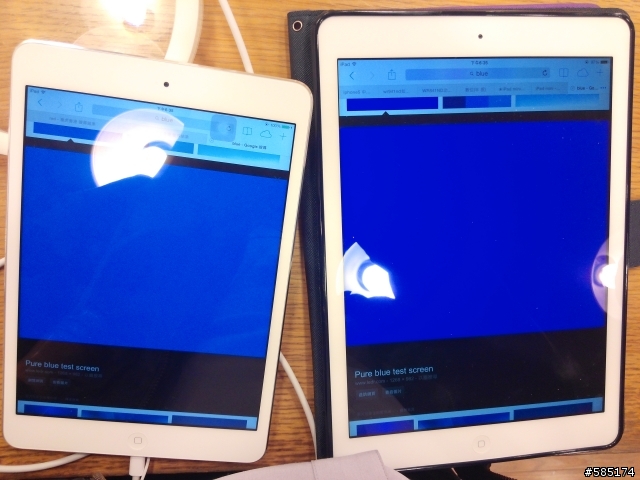 ipad air vs ipad mini r 實際色彩比較 實際照相的比較
