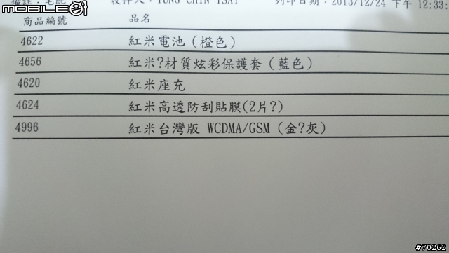 12/23刷信用卡的紅米終於來了@@