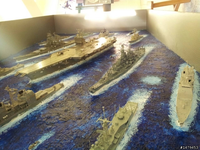 <作品分享> 1:350企業號航空母艦戰鬥群 (大場景)