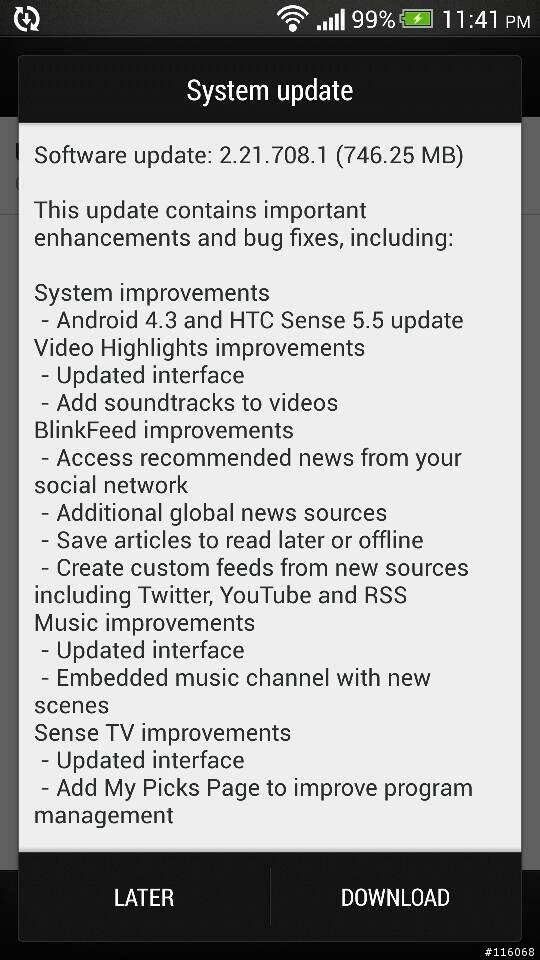 [台灣升級] Butterfly s 升級 Andorid 4.3+HTC Sense 5.5