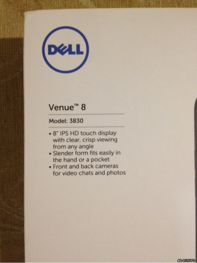 DELL Venue 8 Android  8"平板  簡單開箱