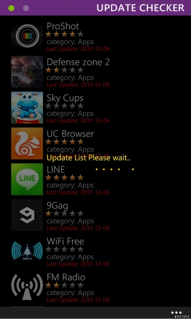 update checker 一直在更新 list