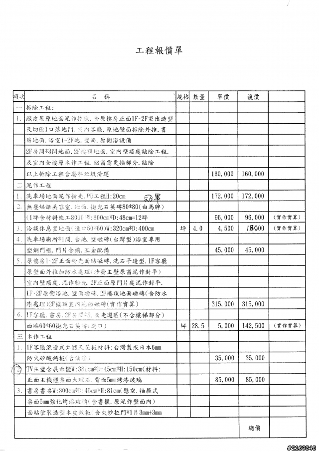 估價單請益