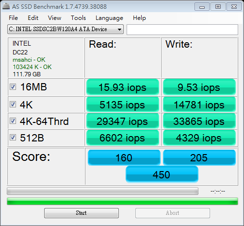 INTEL 530 120g 的速度
