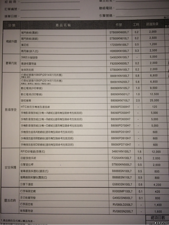 U6 原廠行車紀錄器 降價了(附上選配單)