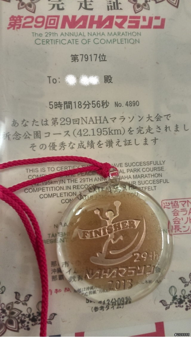 心得分享 20131201 29屆那霸馬拉松