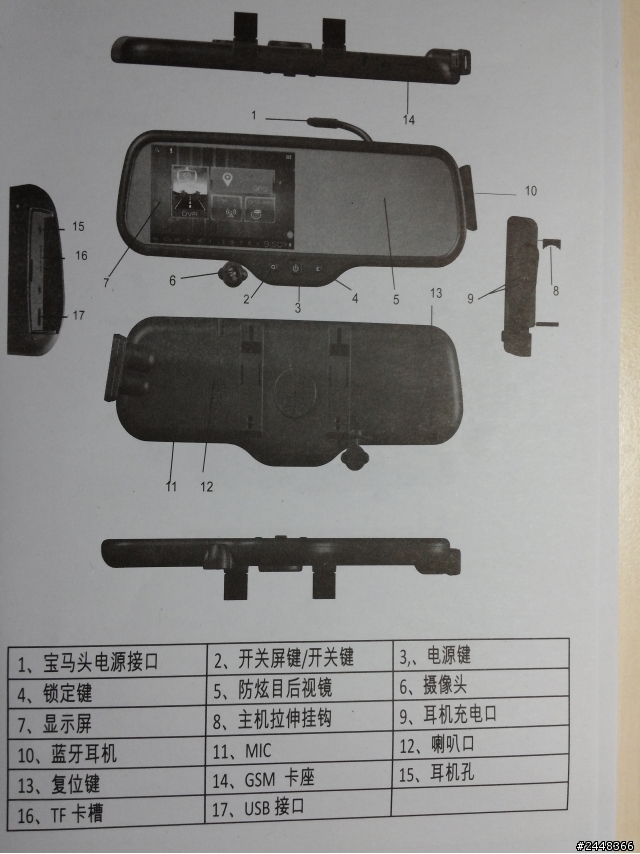 Android 4.0 防炫後視鏡+5 吋觸控螢幕+導航王+1080P 行車記錄器 開箱文