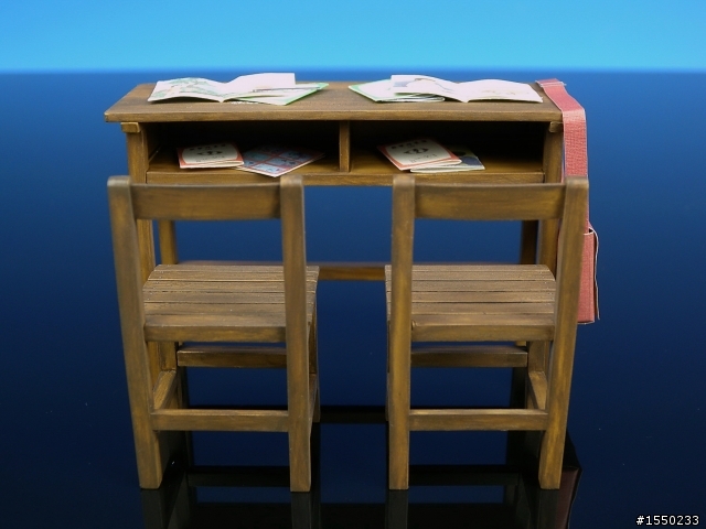 超懷舊 1/12小學課桌椅