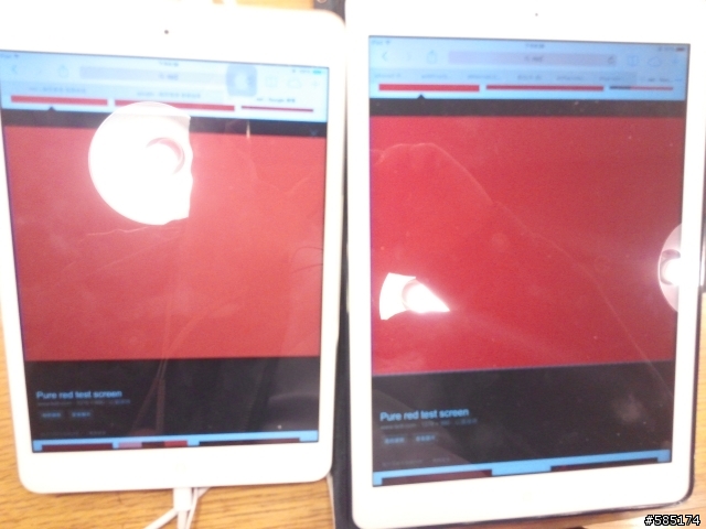 ipad air vs ipad mini r 實際色彩比較 實際照相的比較