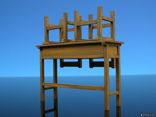 超懷舊 1/12小學課桌椅