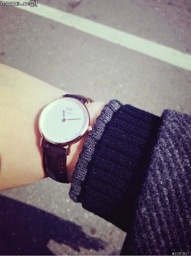 【Daniel Wellington小開箱】 Classy York Woman (Dark brown crocodile)