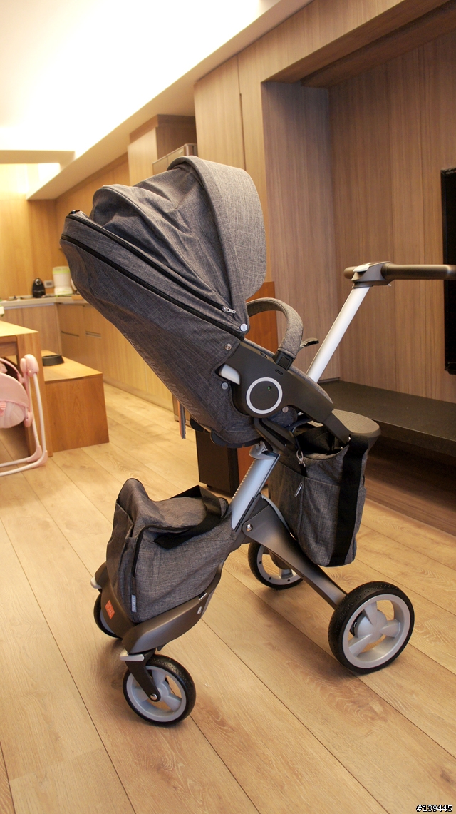 Stokke Xplory V4  black melange丹寧灰款式嬰兒推車開箱