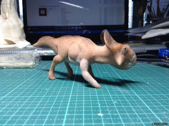 仿真動物原型製作～1/20原角龍