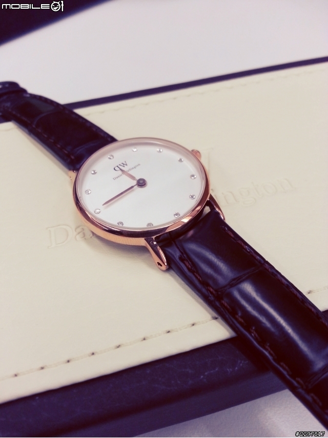 【Daniel Wellington小開箱】 Classy York Woman (Dark brown crocodile)