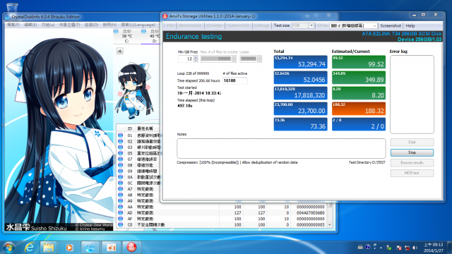 Ezlink T-34 256GB 壽命測試 (2015/3/22更新)~終點。