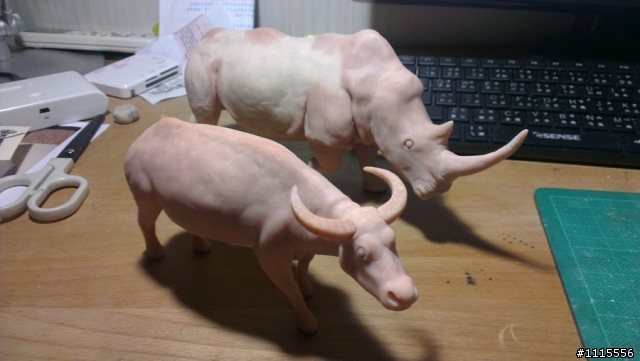 仿真動物原型製作-印度水牛