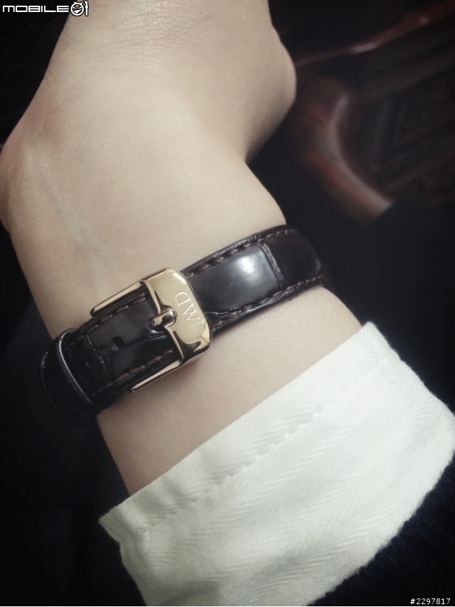 【Daniel Wellington小開箱】 Classy York Woman (Dark brown crocodile)
