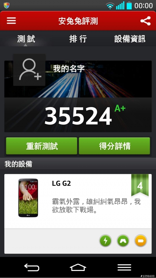 G2入手一星期安兔評分