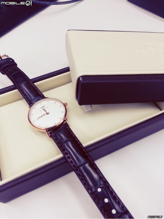 【Daniel Wellington小開箱】 Classy York Woman (Dark brown crocodile)