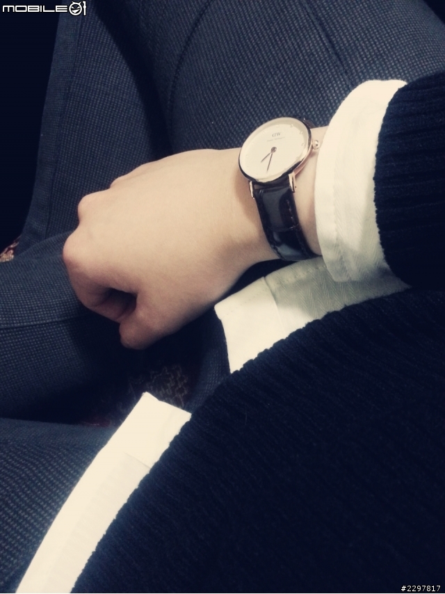 【Daniel Wellington小開箱】 Classy York Woman (Dark brown crocodile)