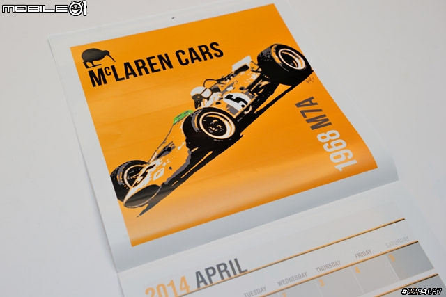 2014 McLaren Calender月曆開箱分享！