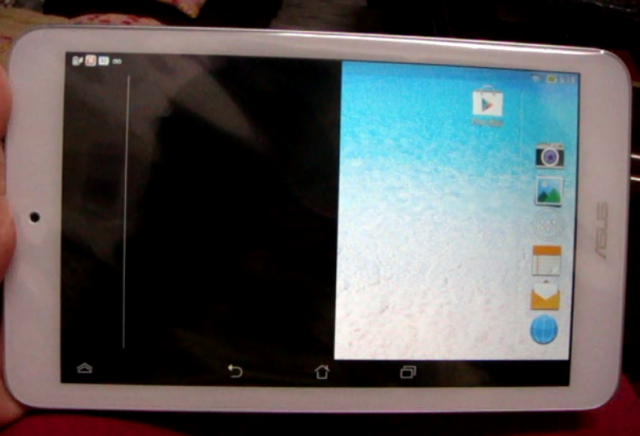 ASUS Memo Pad 8 翻轉時 螢幕黑一半