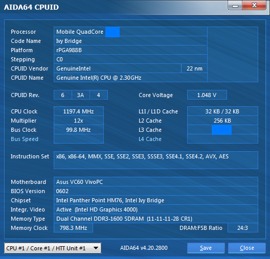 ASUS VivoPC VC60 更換 i7-3610QM TDP 45W [02/21補使用心得]