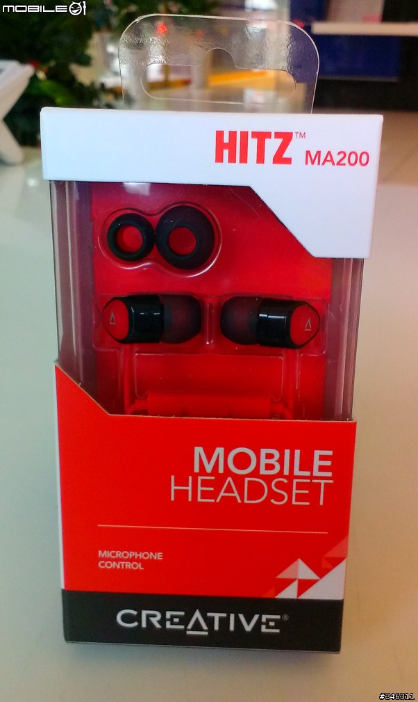 CREATIVE HITZ MA200 入耳式耳麥 紅色款分享